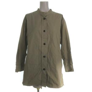 20AW シャツ ブラウス 長袖 バンドカラー ベージュ 2