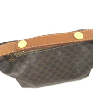 CELINE バニティ ポーチ マカダム柄 ブラウン