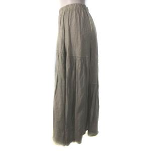 JURGEN LEHL 近年モデル ロングスカート コットン ウエストゴム ベージュ S J0122FS871