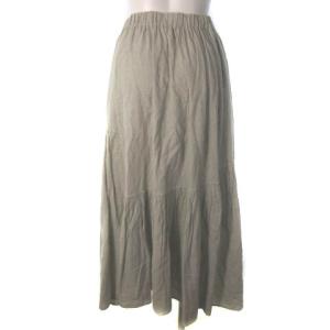 JURGEN LEHL 近年モデル ロングスカート コットン ウエストゴム ベージュ S J0122FS871