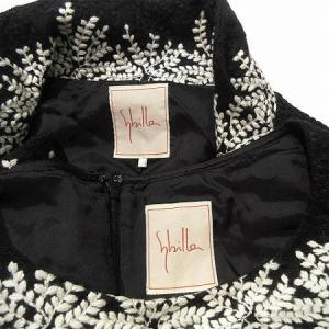 SYBILLA セットアップ ジャケット ワンピース ニット 総刺繍 ウールブレンド フォーマル 黒 ブラック M