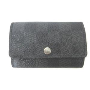 N62662 ミュルティクレ6  ダミエ グラフィット キーケース キーリング 6連 ブラック 黒