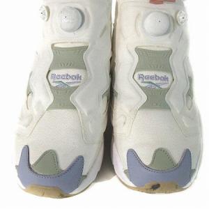 Reebok インスタポンプフューリー スニーカー ローカット 厚底 ロゴ刺繍 FY2920 ホワイト ピンク USA9.5 26.5cm