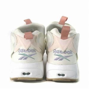 Reebok インスタポンプフューリー スニーカー ローカット 厚底 ロゴ刺繍 FY2920 ホワイト ピンク USA9.5 26.5cm