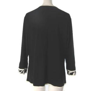 LEONARD FASHION ファッション カーディガン コットン モノトーン 7分袖 白 黒 ホワイト ブラック LL