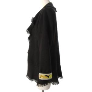 LEONARD FASHION カーディガン ニットジャケット フリンジ ブラウン 40