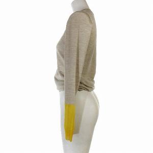 STELLA McCARTNEY ニット セーター 長袖 ウール100％ シルク混 色切替 イタリア製 ベージュ 36 RF
