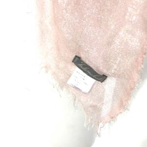 Faliero Sarti ストール ショール ラメ フリンジ イタリア製 シルク混 ピンク
