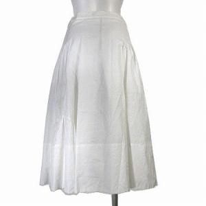 Ermanno Scervino スカート ロング フレア ハイウエスト タック 裏チュール コットン イタリア製 白 ホワイト i40 RF