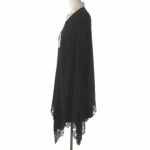 GIVENCHY タグ付き シャツ ブラウス シルク100％ レース 長袖 ブラック 17A 6008 300 42