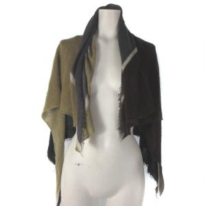 ストール イタリア製 フリンジ ブラック グレー ベージュ ブラウン