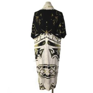 ETRO ワンピース ストール付き ダマスク柄 44 アイボリー