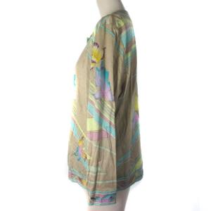 LEONARD FASHION カーディガン 花柄 L ベージュ