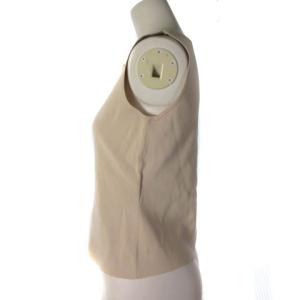 SYBILLA 23SS GEOMETRY ジオメトリックモチーフノースリーブ プルオーバー ニットソー ベージュ M GBFJS-03330