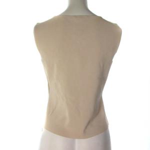 SYBILLA 23SS GEOMETRY ジオメトリックモチーフノースリーブ プルオーバー ニットソー ベージュ M GBFJS-03330