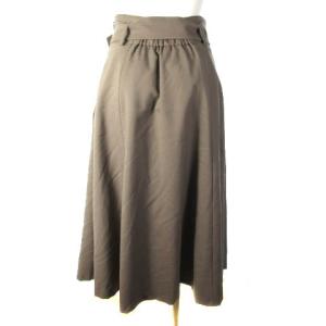 BLUE LABEL CRESTBRIDGE 23AW エレガントサキソニーフレアスカート ロングスカート クレストブリッジチェック ブラウン 36 55S15-295-50