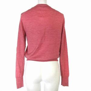 POLO RALPH LAUREN カーディガン ニット 長袖 ワンポイント ロゴ刺繍 WASHABLE MERINO WOOL 赤系 レッド系 S