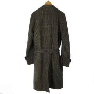 junhashimoto ハウンドトゥース 千鳥柄 チェック ウール ロングコート ダブル グレー 4