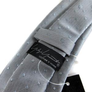 YOHJI YAMAMOTO COSTUME D'HOMME タグ付き ネクタイ マルチ ドット シルク100 グレー