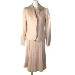 スーツ セットアップ ワンピース ラメ ウエストマーク リボン 40 ピンク