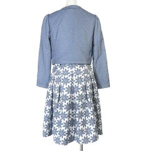 M'S GRACY セットアップ ワンピース スーツ ジャケット 花柄 青 ブルー 38