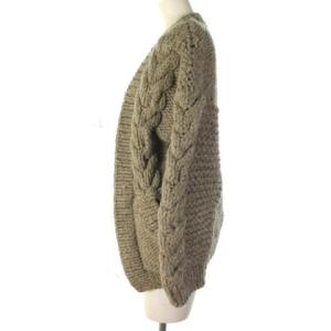 TODAYFUL Cable HandKnit Cardigan ケーブルハンドニットカーディガン ローゲージ ウール 11820518 グレー