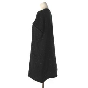 JURGEN LEHL ババグーリ Babaghuri カットソー ニットソー コットン フレンチスリーブ 黒 ブラック M