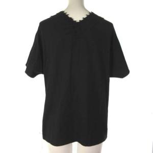 JURGEN LEHL Tシャツ カットソー コットン Vネック 半袖 黒 ブラック M