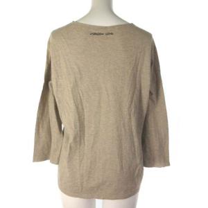 JURGEN LEHL Tシャツ カットソー 7分袖 コットン エンブロイダリー ロゴ刺繍 ベージュ M