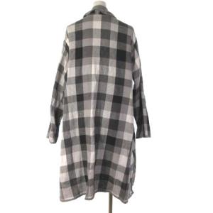 JURGEN LEHL ババグーリ Babaghuri  カーディガン トッパー リバーシブル チェック 長袖 ブラック M