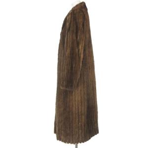 SAGA MINK ×PARION ミンクファー 毛皮 コート ロング Aライン ブラウン 13