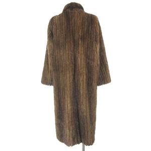 SAGA MINK ×PARION ミンクファー 毛皮 コート ロング Aライン ブラウン 13
