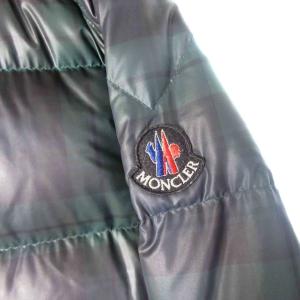 MONCLER COMBLOUX ダウンジャケット ジップアップ チェック グリーン 2