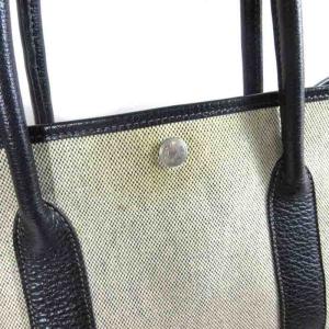 HERMES ガーデンパーティPM トワルアッシュ トートバッグ キャンバス アイボリー