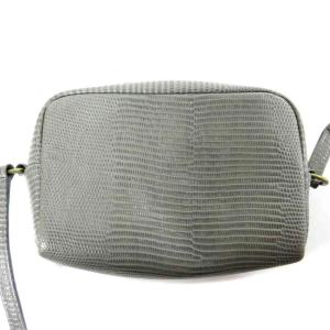 TOFF&LOADSTONE ミニショルダーバッグ クロスボディ レヴューリザード 型押し グレー