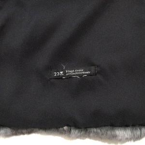 23区 マフラー ファイクファー 片通し 太め グレー