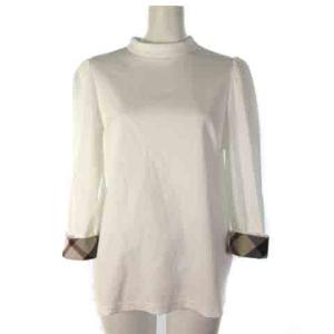 24SS 55M0231202 コンパクトクリアーポンチジャージートップ カットソー チェック ホワイト 白 38