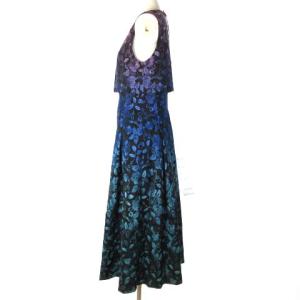 GRACE CONTINENTAL 23AW グラデプリント刺繍ワンピース 花柄 36 ブラック
