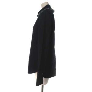 Y's ヨウジヤマモト シャツ ブラウス バンドカラー フリル インディゴ 1