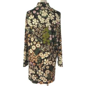 LEONARD SPORT カットソー ハイネック 花柄 長袖 ブラウン 茶 40