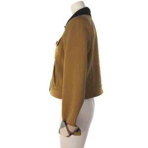 BLUE LABEL CRESTBRIDGE 24SS トリプルツイルバイカラージャケット クロップド ブラウン ブラック 茶 黒 36