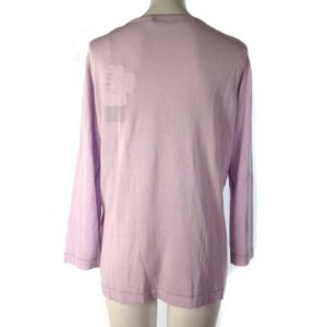 LEONARD FASHION ニット セーター 花柄刺繍 パープル 38