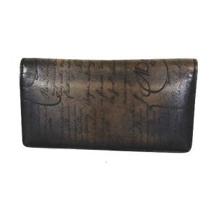 Berluti ロング ウォレット カリグラフィ エベネ パティーヌ