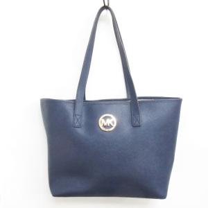 トートバッグ ショルダーバッグ ロゴ プレート 紺 ネイビー