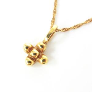 ネックレス ペンダント トップ クロス モチーフ 750 K18 ゴールド 1.5g