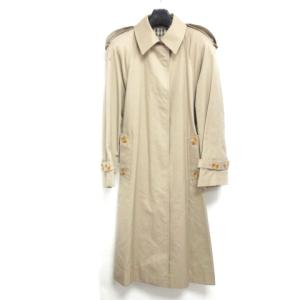 Aqua5 ステンカラー トレンチコート 裏地チェック ベージュ