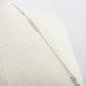 GEORG JENSEN ロング ネックレス シルバー SV 925 バー スクエア 