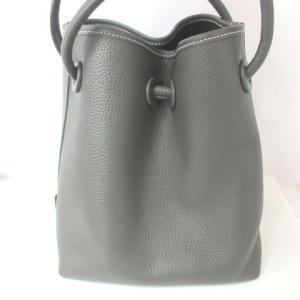 VASIC ボンド BOND ハンドバッグ ショルダーバッグ ステッチ レザー グレー