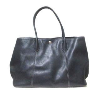 トートバッグ 皮革 紺 ネイビー NVW X