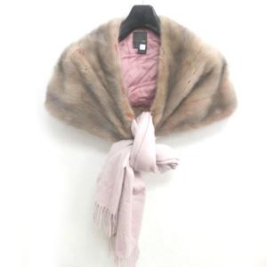FENDI ミンクファー付き ショール カシミヤ マフラー 毛皮